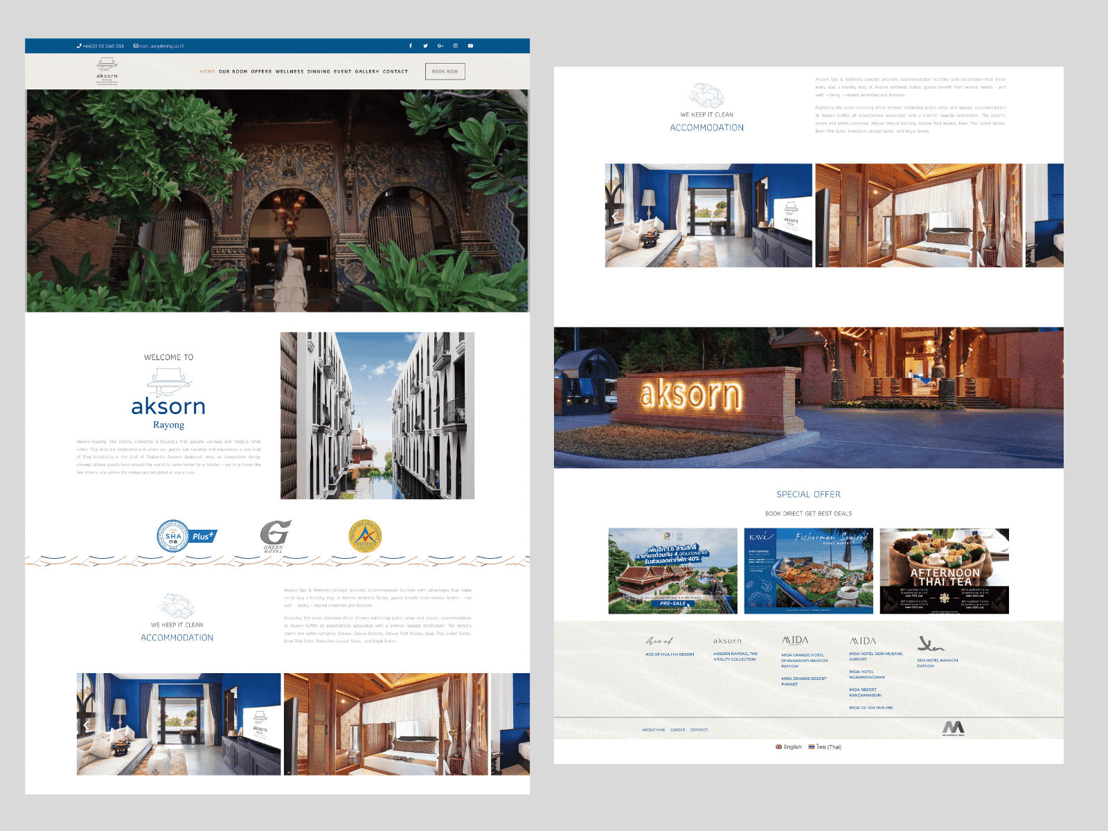 Aksorn Rayong Website Design
